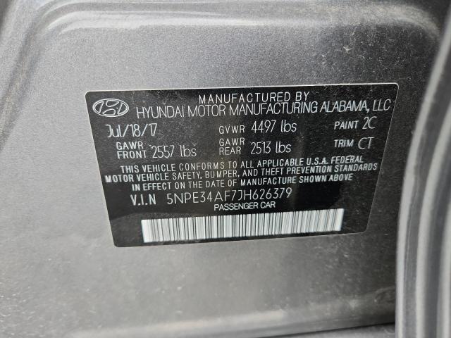 5NPE34AF7JH626379 - 2018 HYUNDAI SONATA SPORT Grau Foto 12