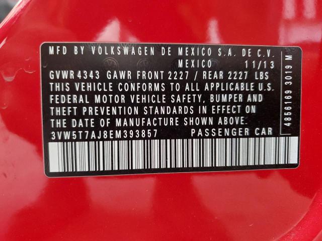 3VW5T7AJ8EM393857 - 2014 VOLKSWAGEN JETTA GLI RED photo 13