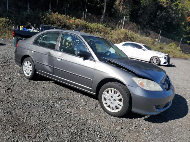 2HGES16515H634267 - 2005 HONDA CIVIC LX GRAY photo 4