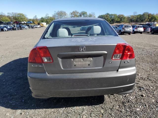 2HGES16515H634267 - 2005 HONDA CIVIC LX GRAY photo 6