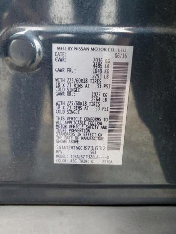 5N1AT2MT6GC871632 - 2016 NISSAN ROGUE S 蓝色 照片 13