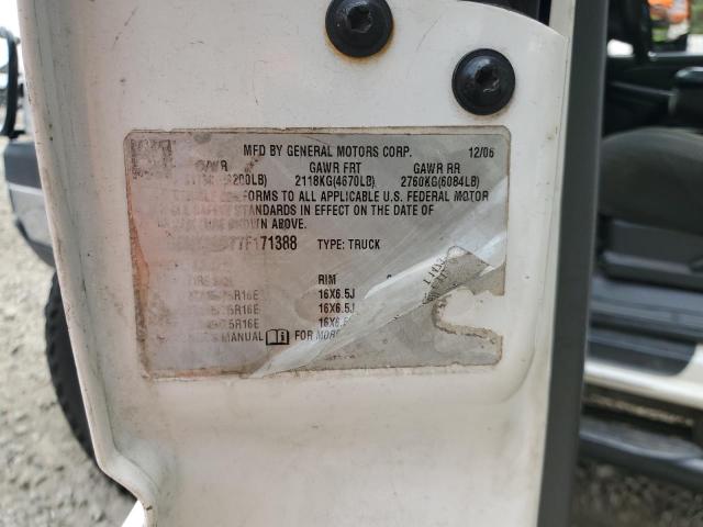 1GCHK23D77F171388 - 2007 CHEVROLET SILVERADO K2500 HEAVY DUTY WHITE photo 12