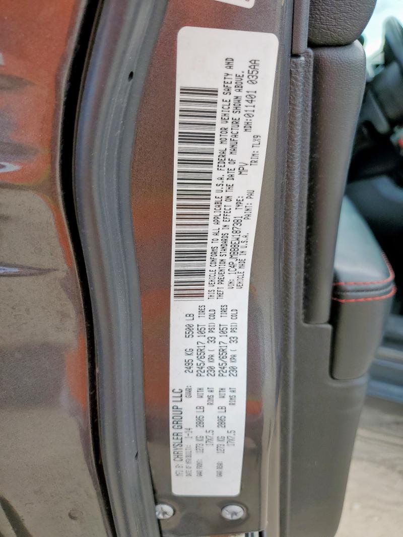 1C4PJMBB8EW187381 - 2014 JEEP CHEROKEE TRAILHAWK GRAY photo 12