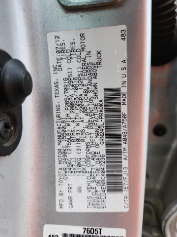 5TFLU4EN8CX047236 - 2012 TOYOTA TACOMA DOUBLE CAB 银色 照片 12