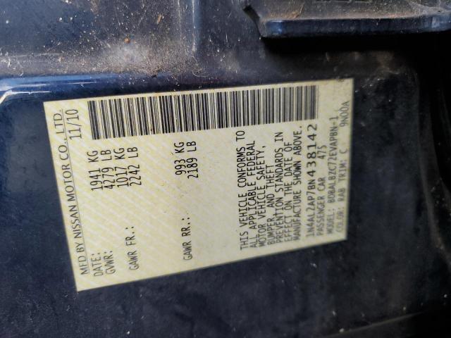 1N4AL2AP7BN438142 - 2011 NISSAN ALTIMA BASE ლურჯი ფოტო 12