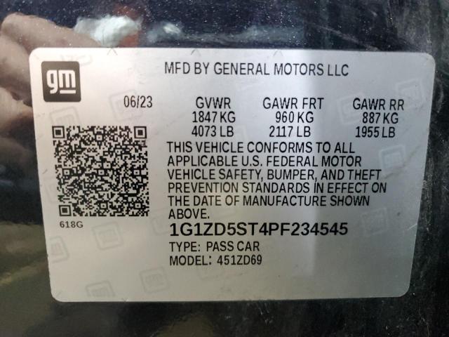 1G1ZD5ST4PF234545 - 2023 CHEVROLET MALIBU LT CHARCOAL photo 13