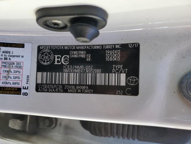 NMTKHMBX7JR052080 - 2018 TOYOTA C-HR XLE Білий фото 14