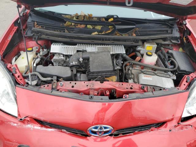 JTDKN3DUXC5500635 - 2012 TOYOTA PRIUS RED photo 11