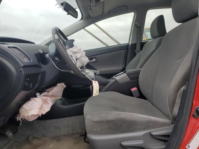 JTDKN3DUXC5500635 - 2012 TOYOTA PRIUS RED photo 7