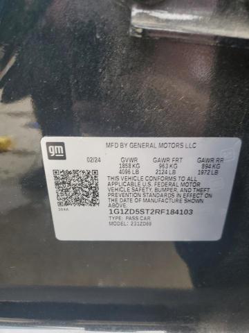 1G1ZD5ST2RF184103 - 2024 CHEVROLET MALIBU LT შავი ფოტო 12