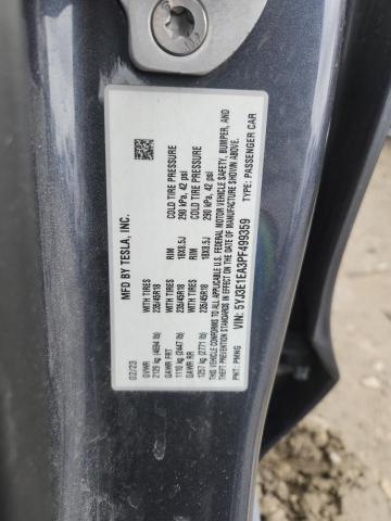 5YJ3E1EA3PF499359 - 2023 TESLA MODEL 3 灰色 照片 13