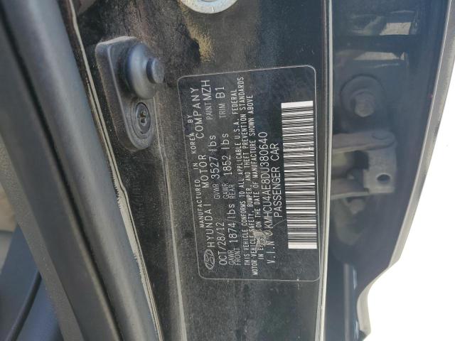 KMHCU4AE8DU380640 - 2013 HYUNDAI ACCENT GLS BLACK photo 12