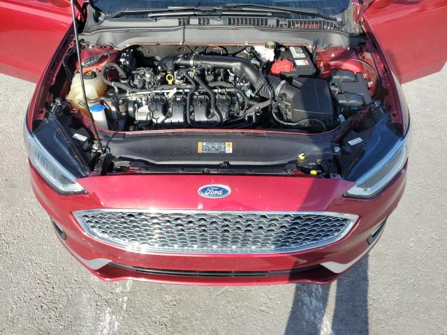 3FA6P0D92KR187104 - 2019 FORD FUSION TITANIUM Rojo foto 12