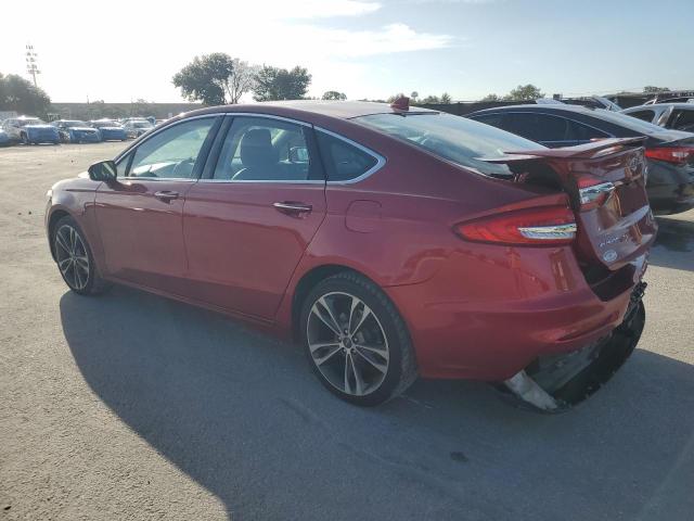 3FA6P0D92KR187104 - 2019 FORD FUSION TITANIUM Rojo foto 2