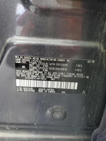 2T3YFREV3JW478033 - 2018 TOYOTA RAV4 LIMITED ნაცრისფერი ფოტო 13