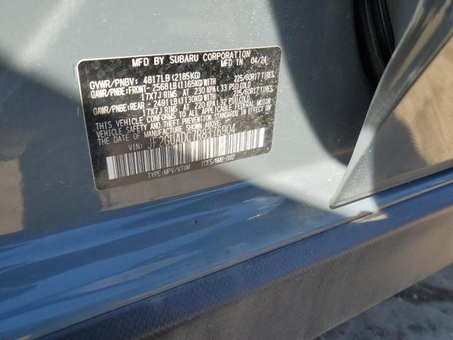 JF2GUADC7R8376904 - 2024 SUBARU CROSSTREK PREMIUM Теңіз көгі фото 13