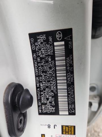 JTDKN3DU1A0130766 - 2010 TOYOTA PRIUS Ağ foto 12
