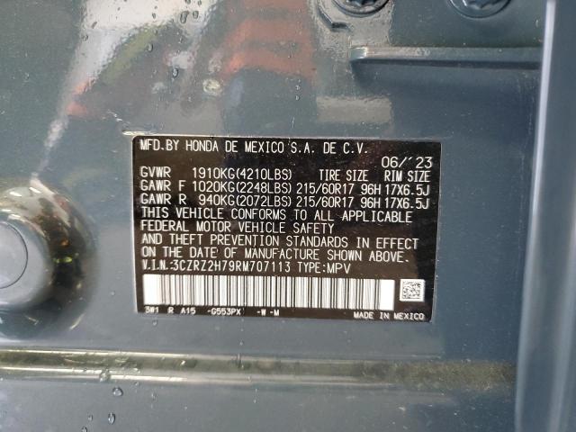 3CZRZ2H79RM707113 - 2024 HONDA HR-V EXL رمادي صورة 13