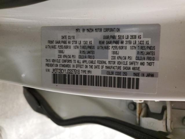 JM3TCBCY1J0227918 - 2018 MAZDA CX-9 TOURING თეთრი ფოტო 14