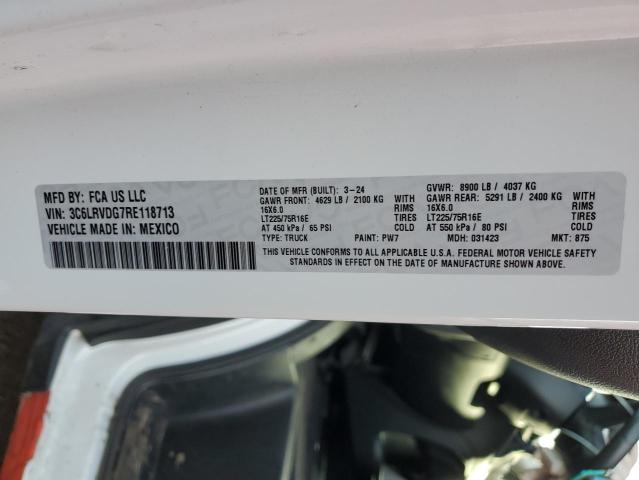 3C6LRVDG7RE118713 - 2024 RAM PROMASTER 2500 HIGH WHITE photo 13