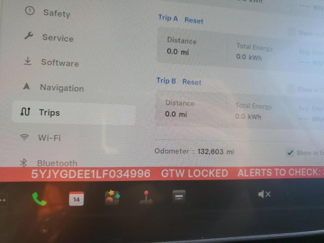 5YJYGDEE1LF034996 - 2020 TESLA MODEL Y أبيض صورة 9