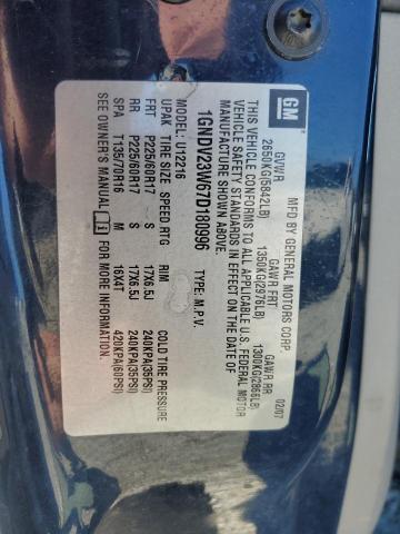 1GNDV23W67D180996 - 2007 CHEVROLET UPLANDER LS BLUE photo 13
