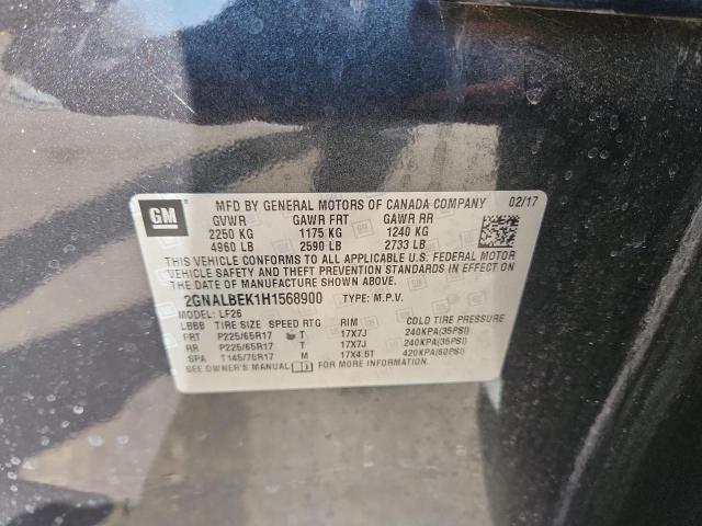 2GNALBEK1H1568900 - 2017 CHEVROLET EQUINOX LS GRAY photo 13