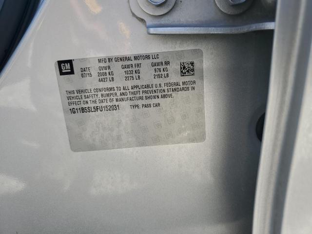 1G11B5SL5FU152031 - 2015 CHEVROLET MALIBU LS ვერცხლისფერი ფოტო 13