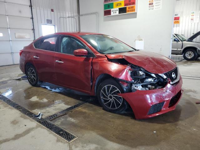 3N1AB7AP2HL645091 - 2017 NISSAN SENTRA S BURGUNDY photo 4