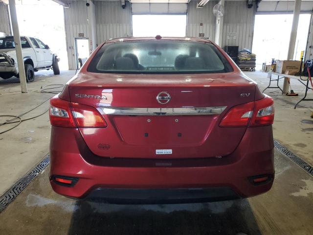 3N1AB7AP2HL645091 - 2017 NISSAN SENTRA S BURGUNDY photo 6