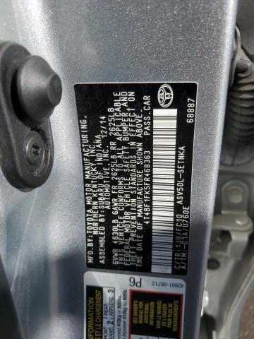 4T4BF1FK5FR468363 - 2015 TOYOTA CAMRY LE SILVER photo 12