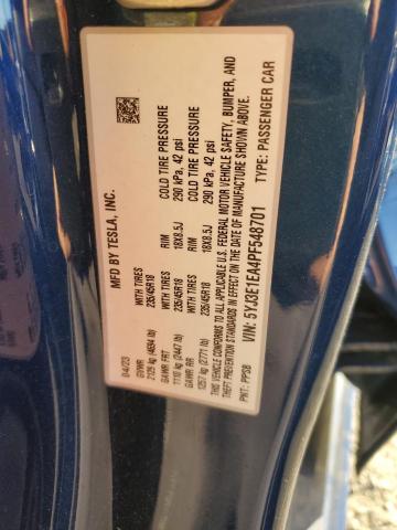 5YJ3E1EA4PF548701 - 2023 TESLA MODEL 3 ლურჯი ფოტო 13