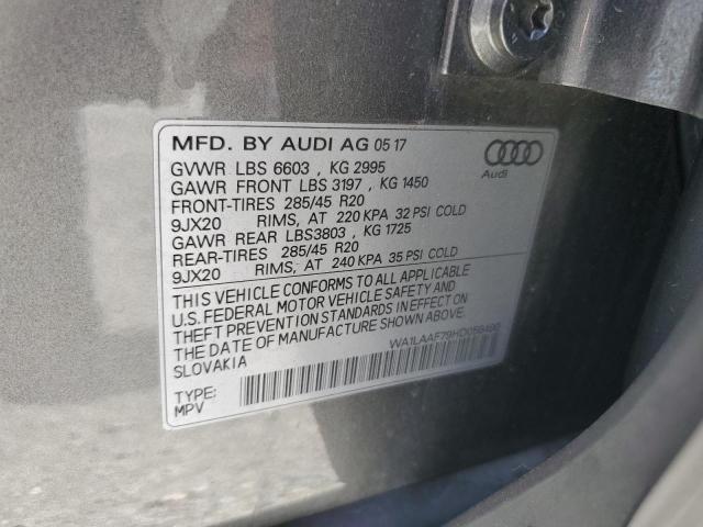 WA1LAAF79HD056490 - 2017 AUDI Q7 PREMIUM PLUS رمادي صورة 13