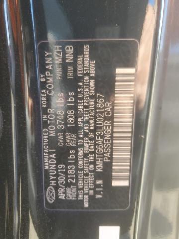 KMHTG6AF3LU021867 - 2020 HYUNDAI VELOSTER BASE BLACK photo 12