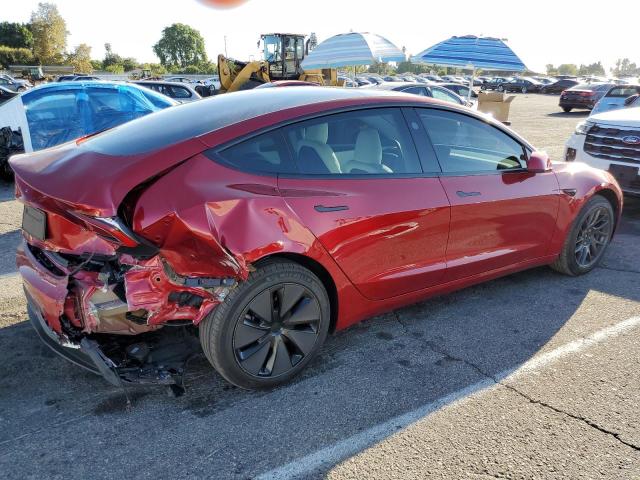 5YJ3E1EA4SF924032 - 2025 TESLA MODEL 3 RED photo 3