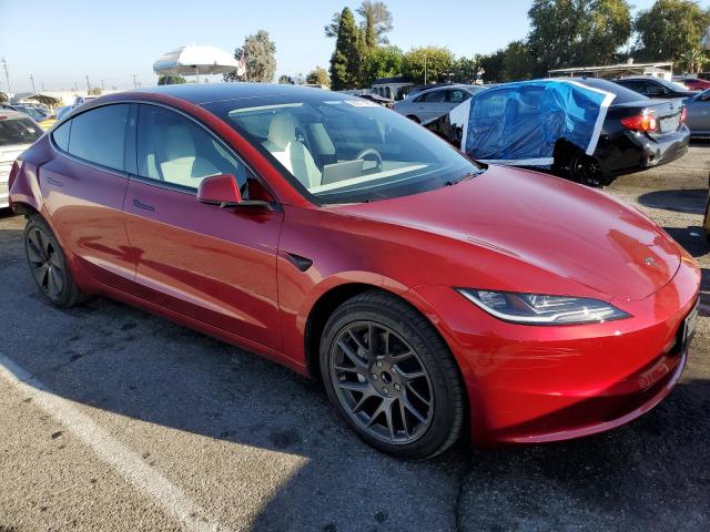 5YJ3E1EA4SF924032 - 2025 TESLA MODEL 3 RED photo 4