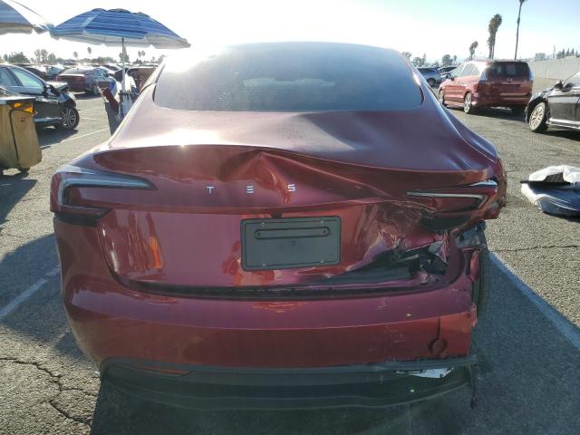 5YJ3E1EA4SF924032 - 2025 TESLA MODEL 3 RED photo 6