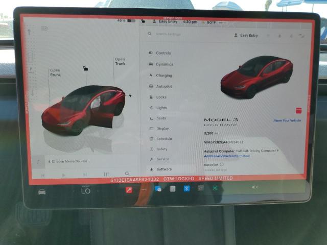 5YJ3E1EA4SF924032 - 2025 TESLA MODEL 3 RED photo 9