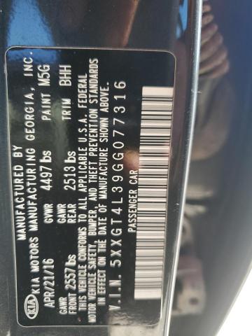 5XXGT4L39GG077316 - 2016 KIA OPTIMA LX CHARCOAL photo 12