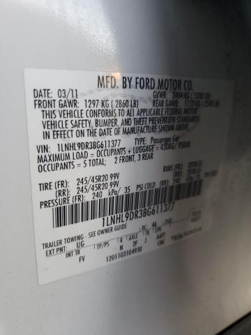 1LNHL9DR3BG611377 - 2011 LINCOLN MKS WHITE photo 12