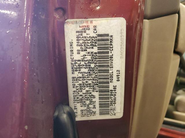 4T1BG22K5XU592850 - 1999 TOYOTA CAMRY CE BURGUNDY photo 12