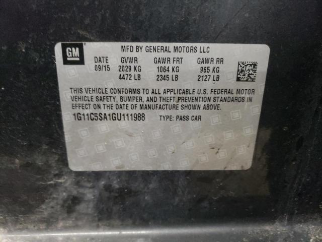 1G11C5SA1GU111988 - 2016 CHEVROLET MALIBU LIM LT 灰色 照片 12