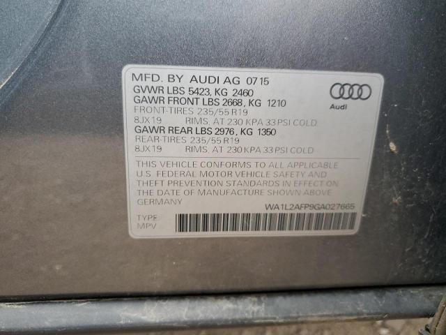 WA1L2AFP9GA027665 - 2016 AUDI Q5 PREMIUM PLUS 灰色 照片 12