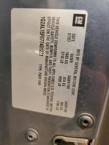 1G2AL15F877401221 - 2007 PONTIAC G5 Gris photo 13