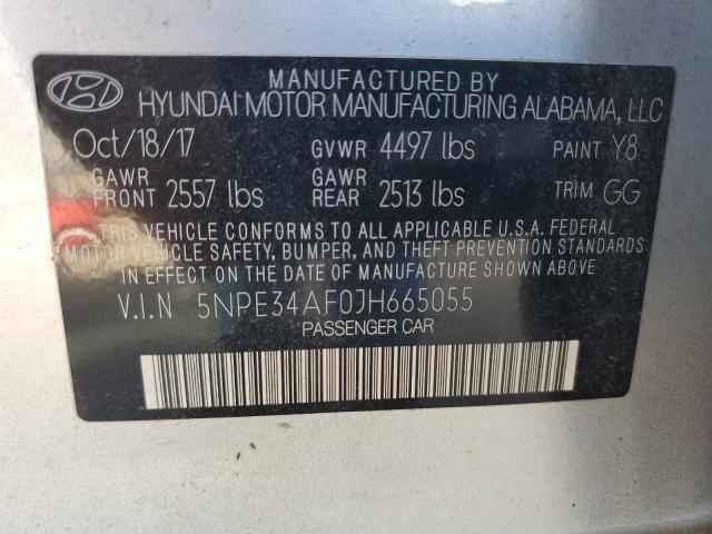 5NPE34AF0JH665055 - 2018 HYUNDAI SONATA SPORT ვერცხლისფერი ფოტო 12