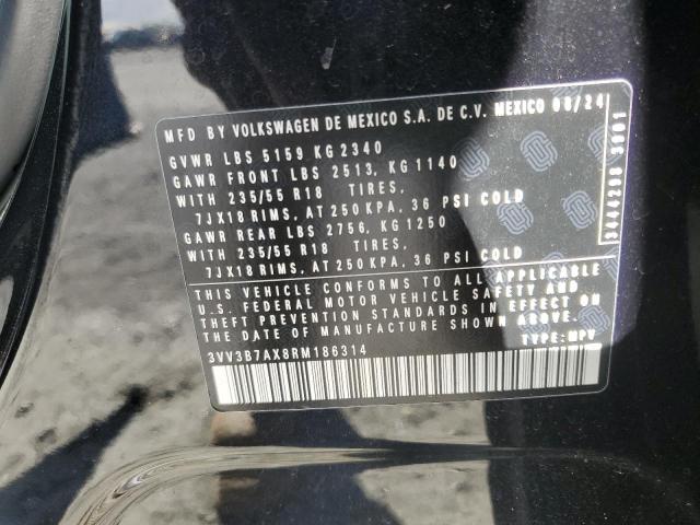 3VV3B7AX8RM186314 - 2024 VOLKSWAGEN TIGUAN SE Negro foto 13