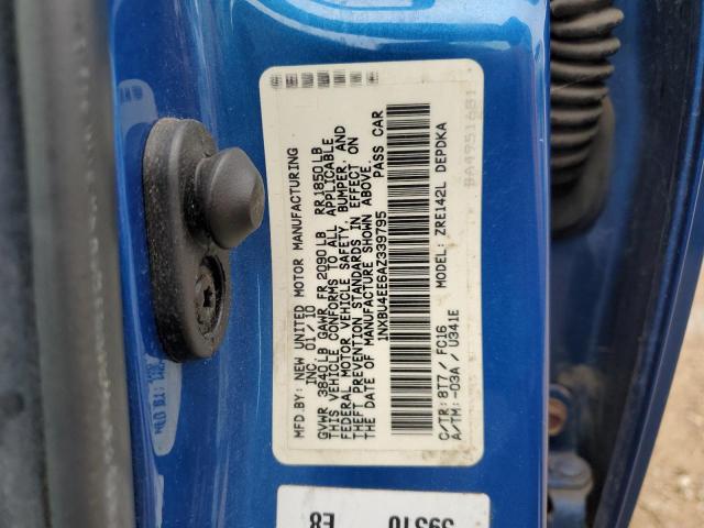 1NXBU4EE6AZ339795 - 2010 TOYOTA COROLLA BASE 蓝色 照片 12