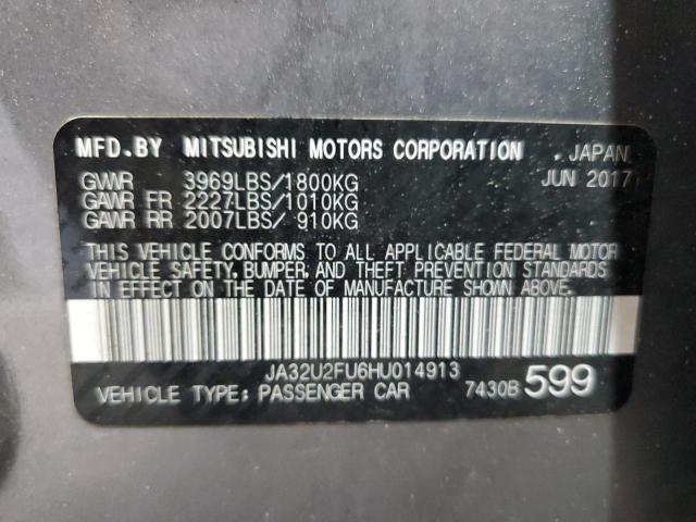 JA32U2FU6HU014913 - 2017 MITSUBISHI LANCER ES Boz foto 13