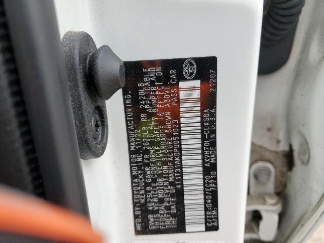 4T1T31AK0PU051023 - 2023 TOYOTA CAMRY SE NIGHT SHADE WHITE photo 12