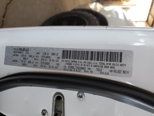 3C6RR6LT7HG530065 - 2017 RAM 1500 SLT WHITE photo 13